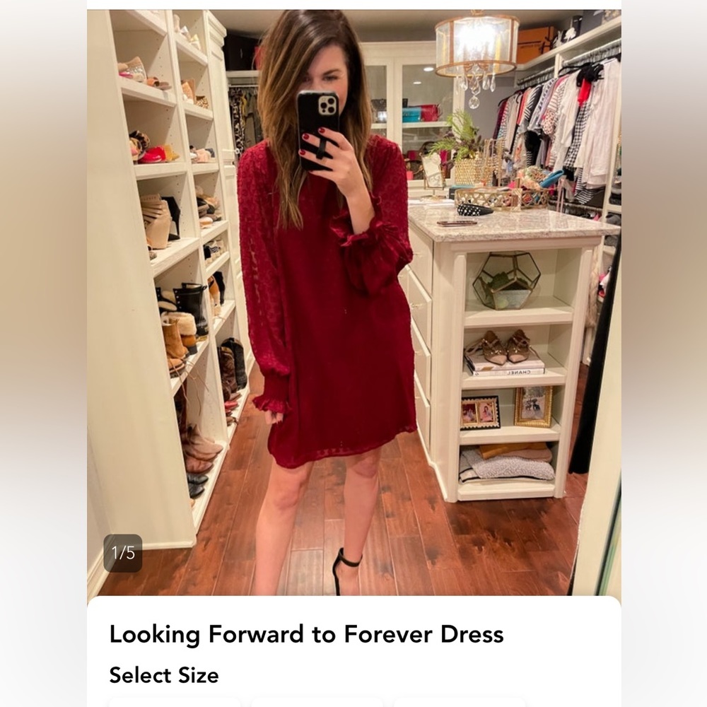 Looking forward to forever dress (burgundy)